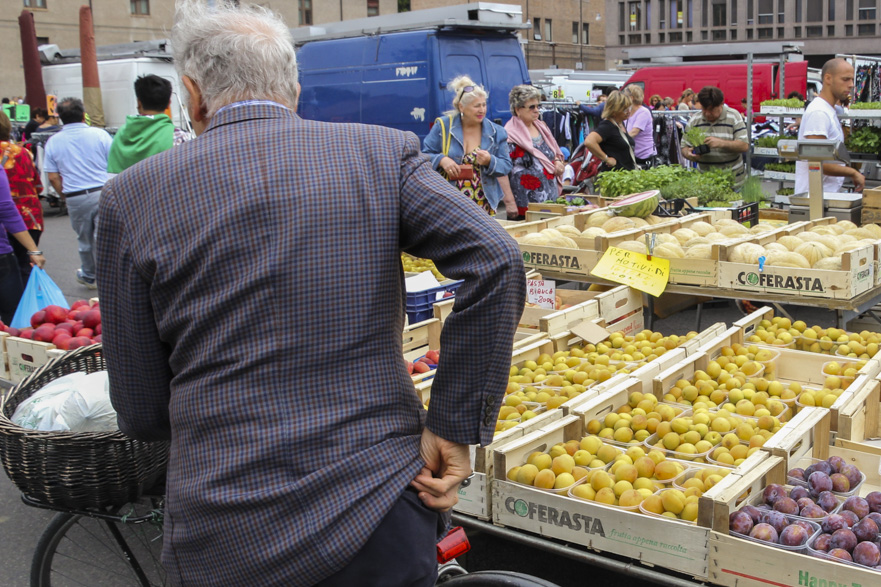 Radfahrer in der Innenstadt