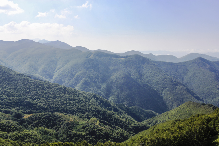 Apennin-Kamm – Blick in die Toskana
