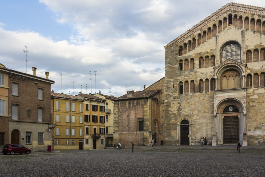 Einfahrt nach Parma – viele Baustellen