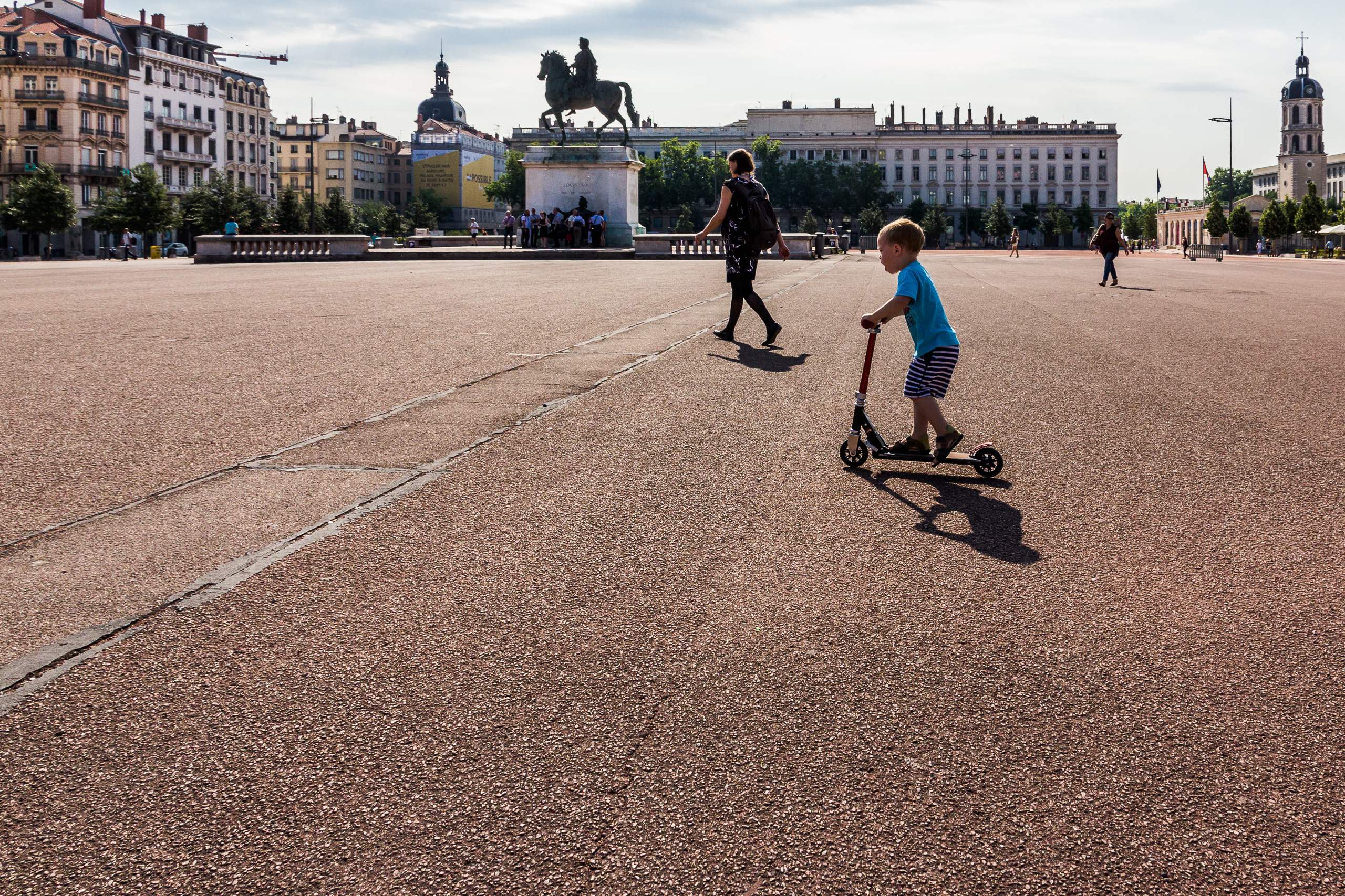 Place Bellecour – Reiterstandbild Ludwigs XIV. auf dem weiten Platz