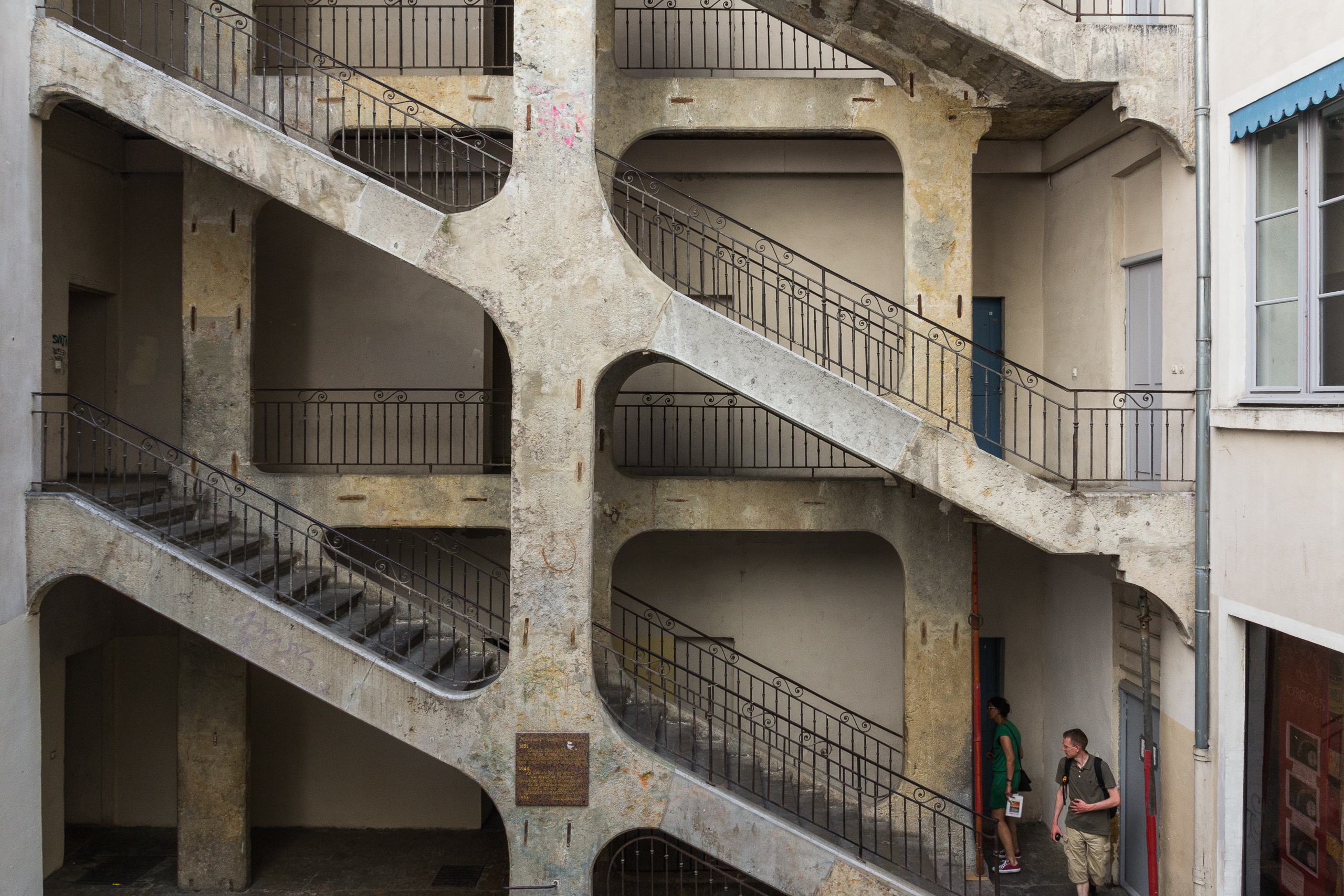 Die Cour des Voraces – berühmtes Treppenhaus der Croix-Rousse