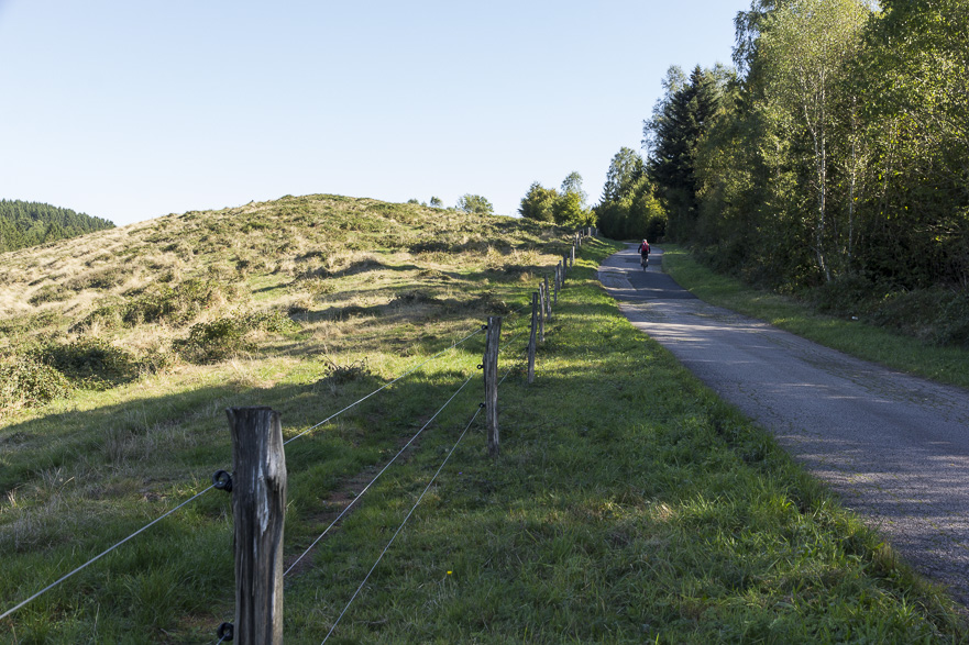 Waldweg – eine Schiebepassage über steilen, steinig-lehmigen Untergrund