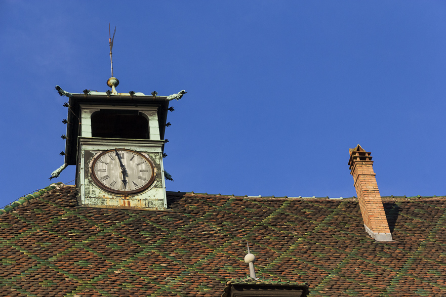 Beleuchtete Fachwerkhäuser