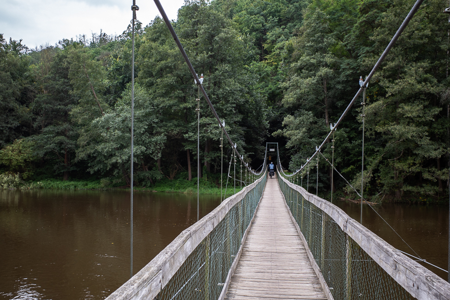 Wanderer auf dem Aussichtspunkt